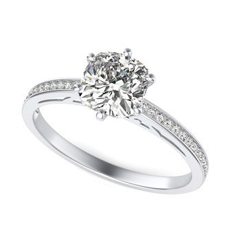 Channel Set Engagement Ring