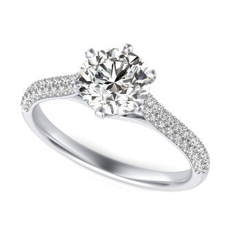 Micro Pave Engagement Ring