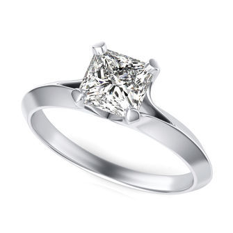 Knife Edge Solitaire Engagement Ring