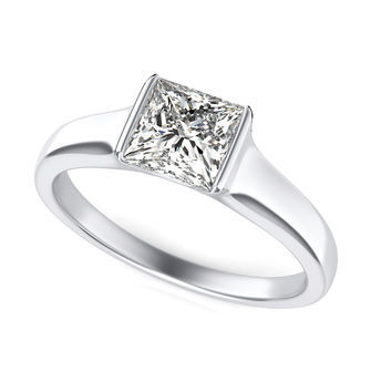 Tension Solitaire Engagement Ring