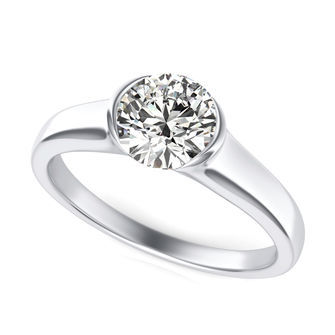 Tension Solitaire Engagement Ring