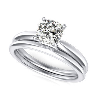 Solitaire Engagement Ring With Matching Band