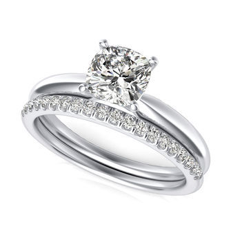Solitaire Engagement Ring With Matching Band
