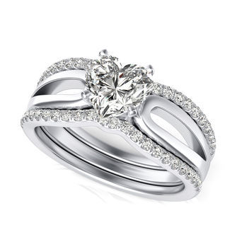 Solitaire Engagement Ring With Matching Band