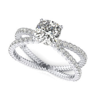 Criss Cross Engagement Ring