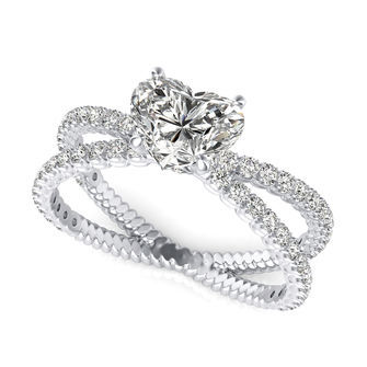Criss Cross Engagement Ring