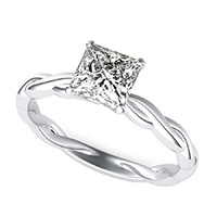 Marcela Twist Shank Solitaire Engagement Ring