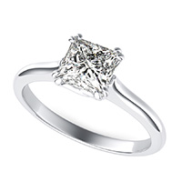 Solitaire Engagement Ring With Twisted Prongs