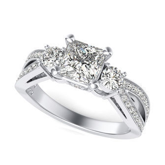 Three Stone Engagement Ring