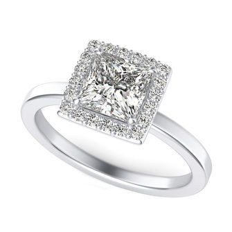Halo Engagement Ring