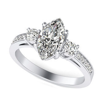 Three Stone Engagement Ring