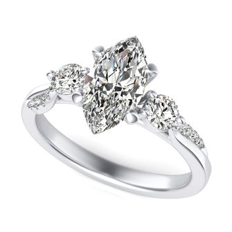 Three Stone Engagement Ring