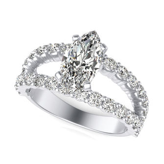 Split Shank Engagement Ring
