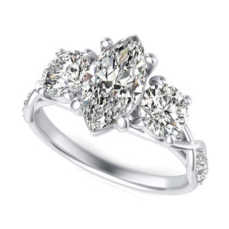 Three Stone Engagement Ring
