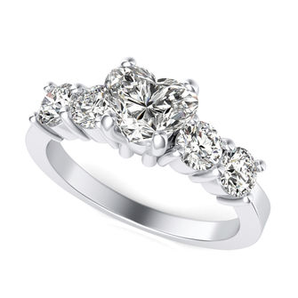 Side Stone Engagement Ring