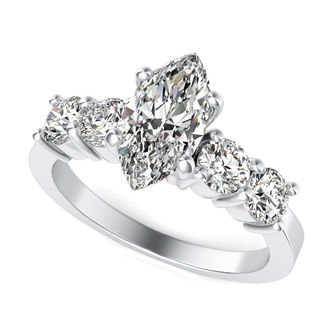 Side Stone Engagement Ring