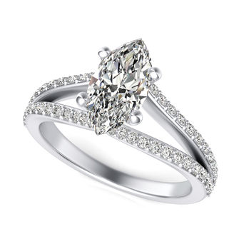 Split Shank Engagement Ring