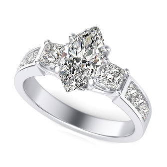 Three Stone Engagement Ring