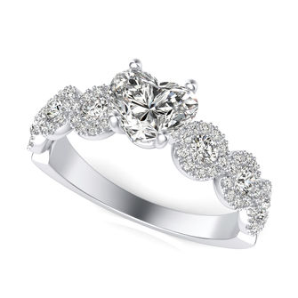 Side Stone Engagement Ring