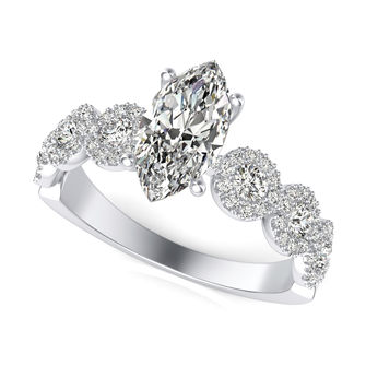 Side Stone Engagement Ring