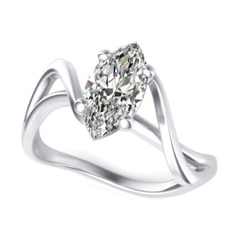 Twist Solitaire Ring