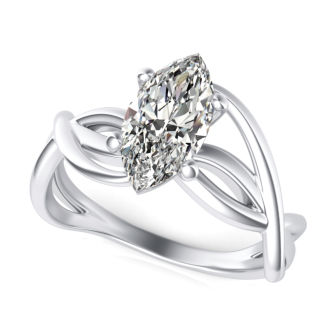 Twist Solitaire Ring