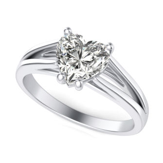 Cathedral Split Shank Solitaire Engagement Ring