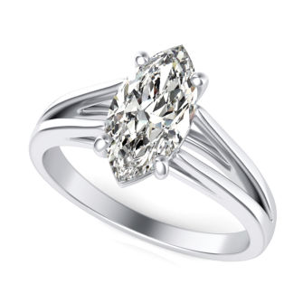 Cathedral Split Shank Solitaire Engagement Ring