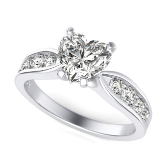Channel Set Engagement Ring