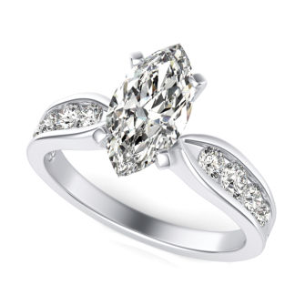 Channel Set Engagement Ring