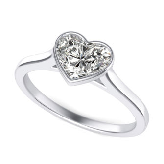 Bezel Cathedral Solitaire Engagement Ring