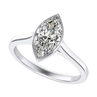 Bezel Cathedral Solitaire Engagement Ring