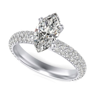 Micro Pave Engagement Ring