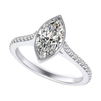 Cathedral Bezel Engagement Ring