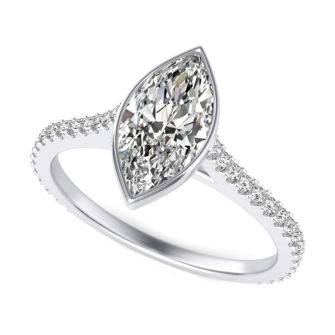 Cathedral Bezel Engagement Ring