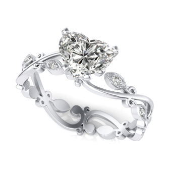 Floral Vine Engagement Ring