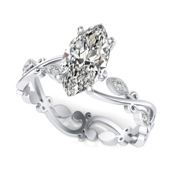 Floral Vine Engagement Ring