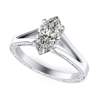 Filigree Cathedral Engagement Ring