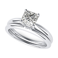 Classic Solitaire Engagement Ring With Matching Band