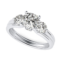 Hartine Three Stone Engagement Ring