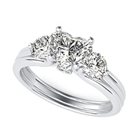 Hartine Three Stone Engagement Ring