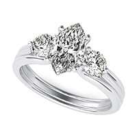 Hartine Three Stone Engagement Ring