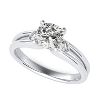 Taj Three Stone Engagement Ring