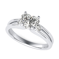 Taj Three Stone Engagement Ring