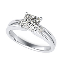 Taj Three Stone Engagement Ring