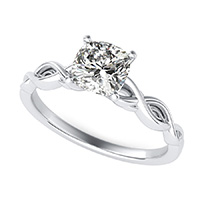 Infinity Twist Solitaire Engagement Ring