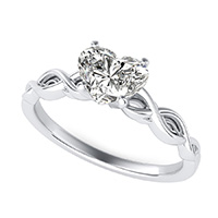 Infinity Twist Solitaire Engagement Ring
