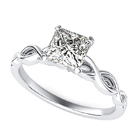 Infinity Twist Solitaire Engagement Ring